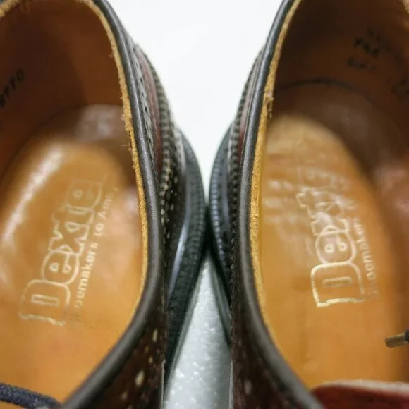 Dexter Pebble Grained Long Wingtip Dress Oxfords Footwear Men's Shoes Sz 9.5 E - Picture 7 of 8